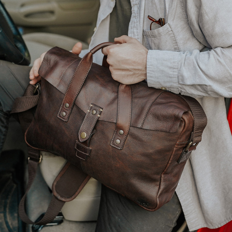 Buffalo Leather in Chestnut Brown — Masada Leather