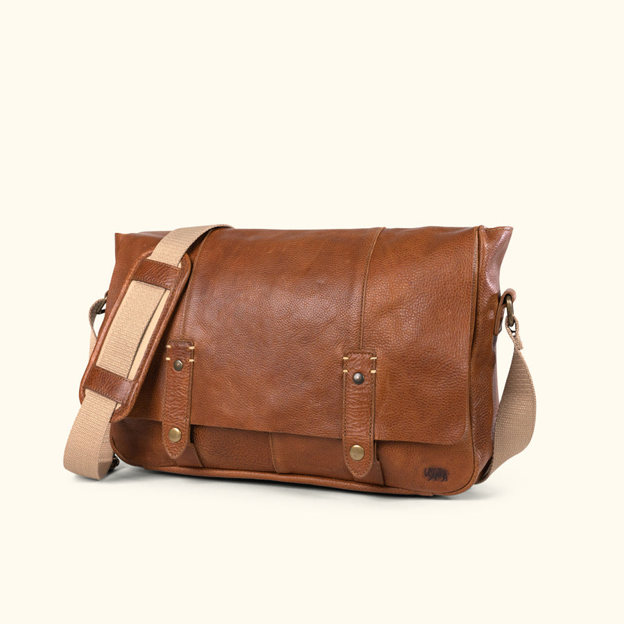 Buffalo Leather in Chestnut Brown — Masada Leather